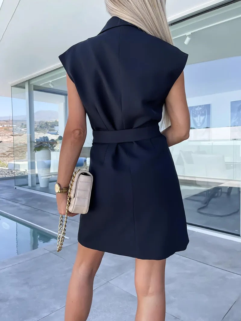 Kobiety Elegancki Poliester Blazer z Zapięciem