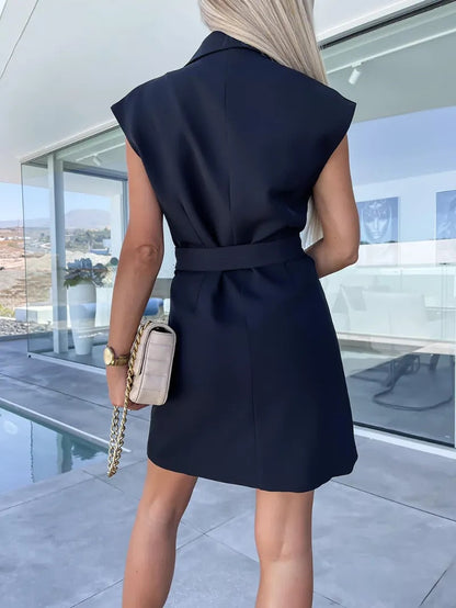 Kobiety Elegancki Poliester Blazer z Zapięciem