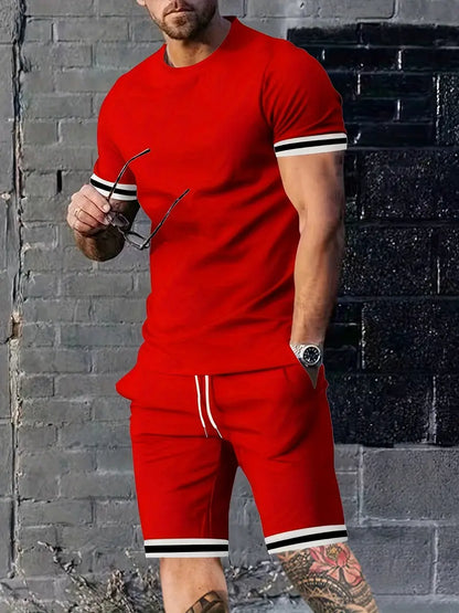 Variant image for Męski Klasyczny Bawełniany T-Shirt z Krótkim Rękawem z Okrągłym Dekoltem-17