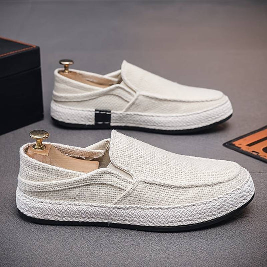 Męskie Stylowe Skórzane Loafersy z Antypoślizgową Podeszwą