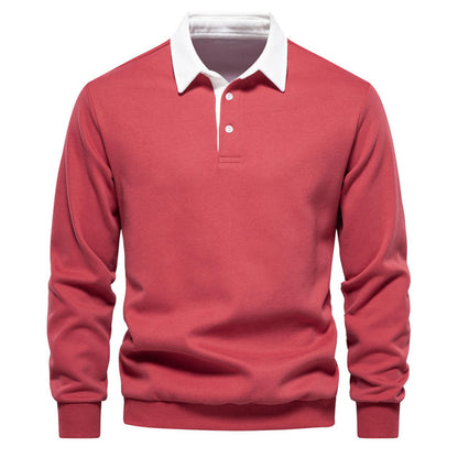 Casualny Sweter Polo z Zapięciem na Guziki Męski | Idealny na Jesień/Zimę