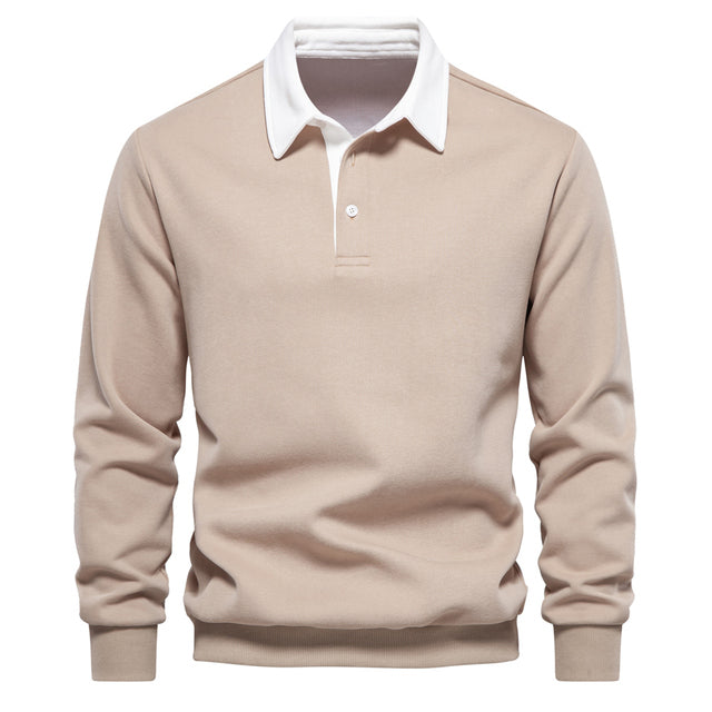 Casualny Sweter Polo z Zapięciem na Guziki Męski | Idealny na Jesień/Zimę