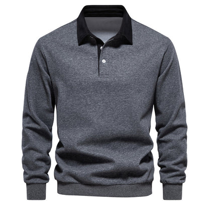 Casualny Sweter Polo z Zapięciem na Guziki Męski | Idealny na Jesień/Zimę