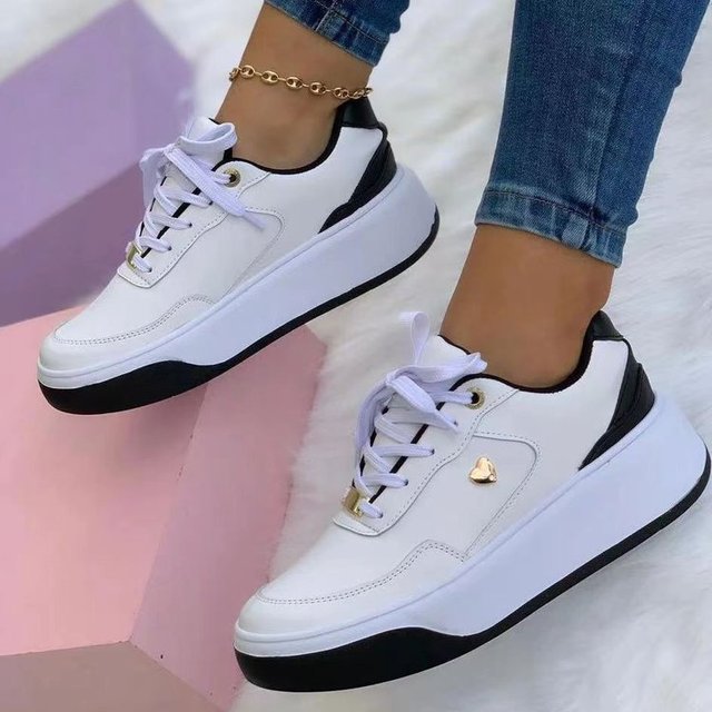 Damskie Stylowe Oddychające Sneakersy z Wkładką Amortyzującą z Antypoślizgową Podeszwą