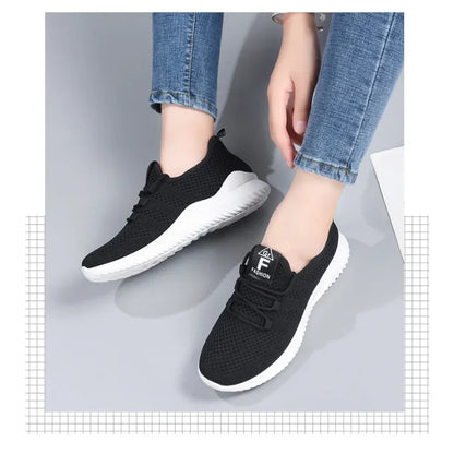 Damskie Stylowe Sneakersy z Wysokiej Jakości Materiałów z Miękką Wyściółką