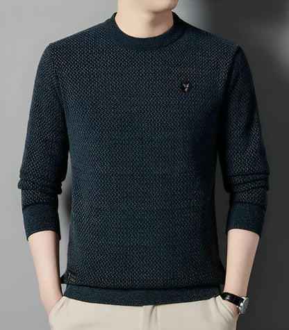 Variant image for Damski Ciepły Wełniany Sweter z Fleece'owym Wnętrzem i Klasycznym Krojem-22