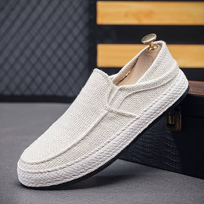 Męskie Stylowe Skórzane Loafersy z Antypoślizgową Podeszwą