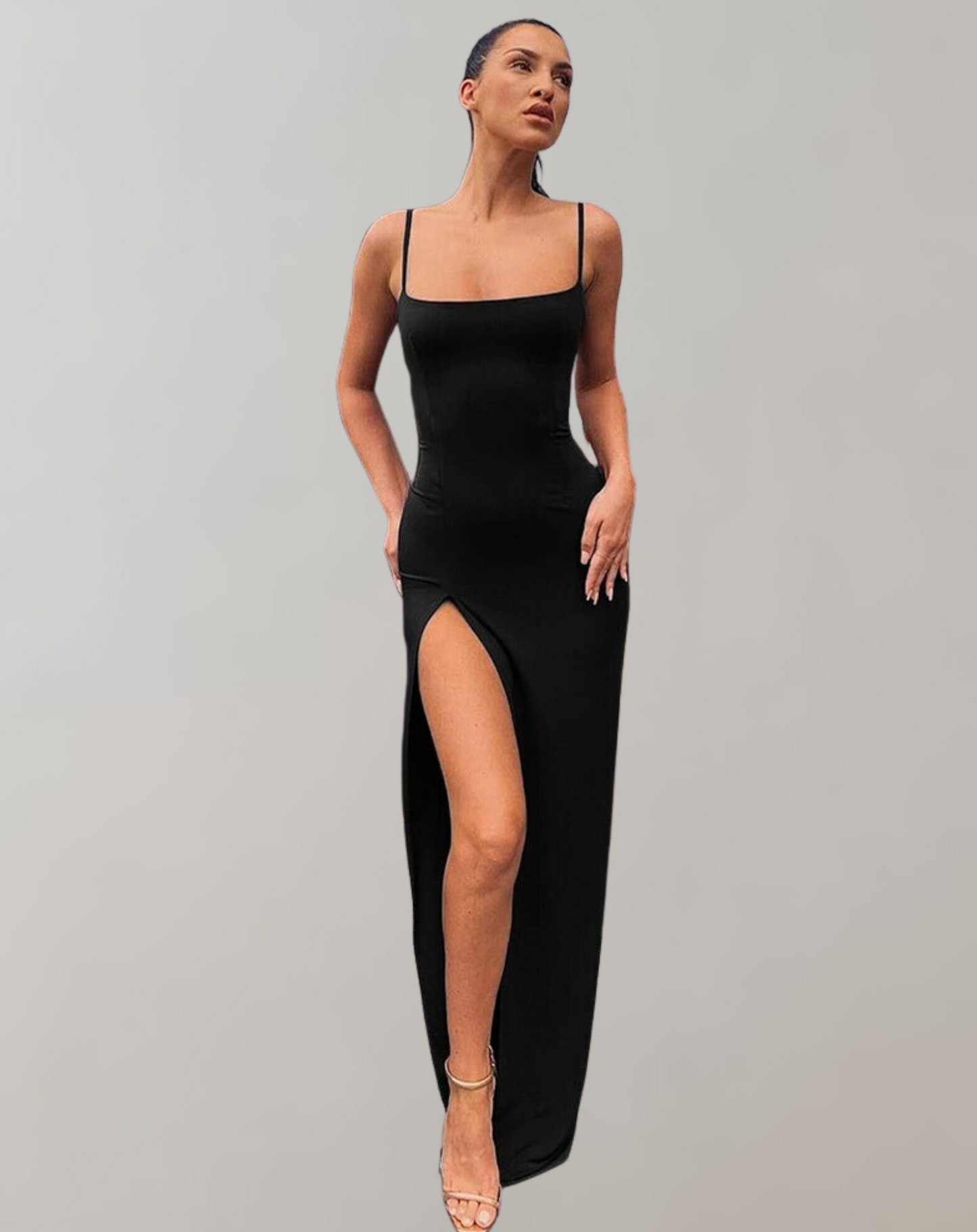 Damska Elegancka Sukienka Midi Bodycon z Wiązaniem na Wesele