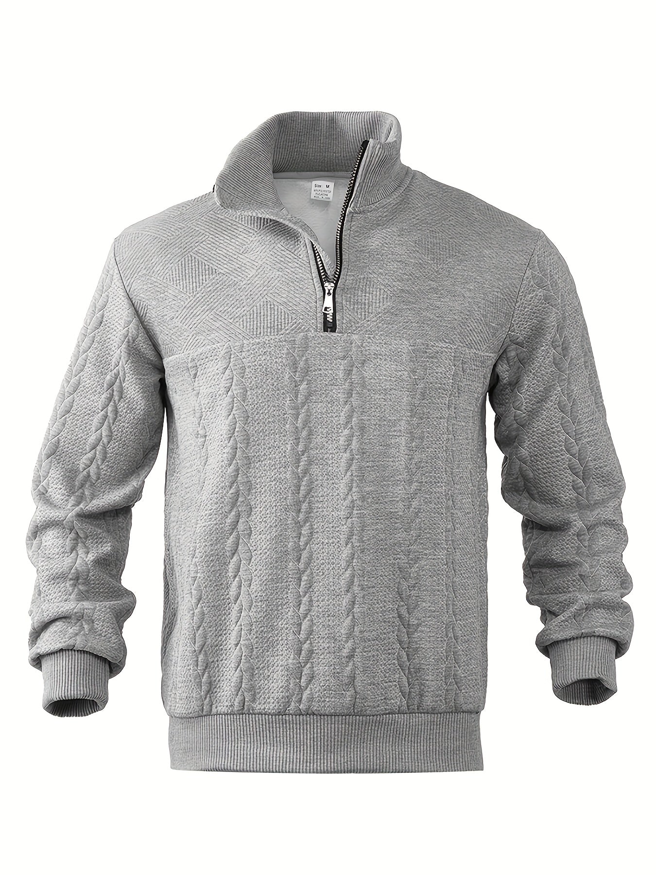 Variant image for Męski Vintage Casual Sweter z Wysokim Kołnierzem i Zamkiem-25