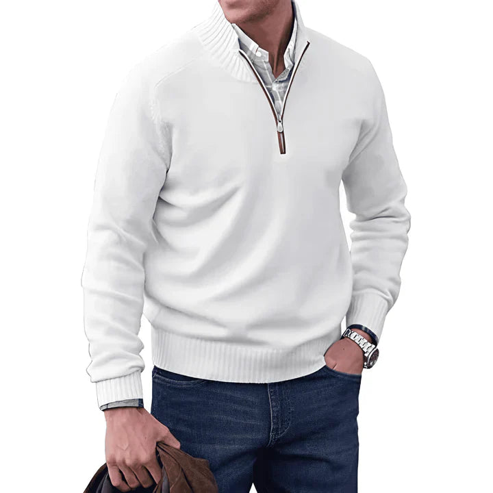 Variant image for Męski Elegancki Kaszmirowy Sweter z Ritsą z Optymalną Regulacją Wilgoci-43