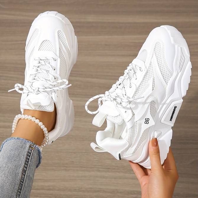 Damskie Nowoczesne Sneakersy z Grubą Podeszwą z Doskonałą Amortyzacją