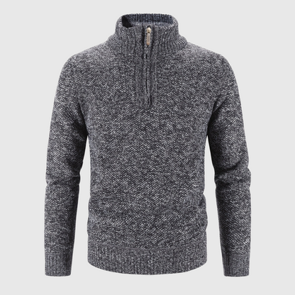 Męski Stylowy Sweter z Zamkiem z Wysokiej Jakości Materiałów z Oddychających Tkanin