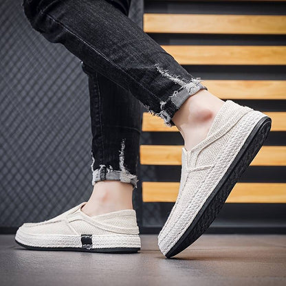 Męskie Stylowe Skórzane Loafersy z Antypoślizgową Podeszwą