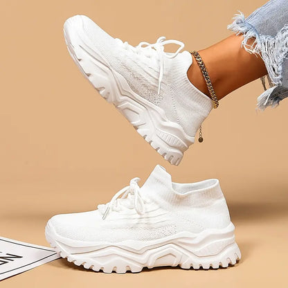 Damskie Sportowe Oddychające Sneakersy z Amortyzującą Wkładką