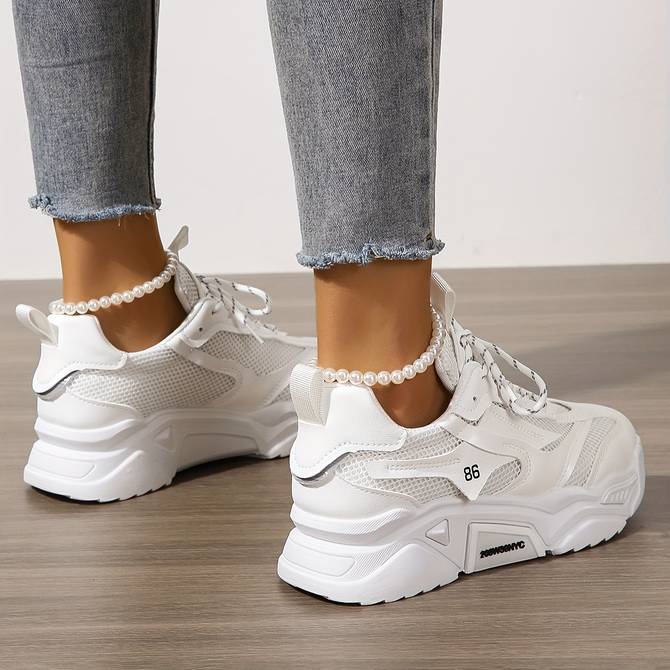 Damskie Nowoczesne Sneakersy z Grubą Podeszwą z Doskonałą Amortyzacją