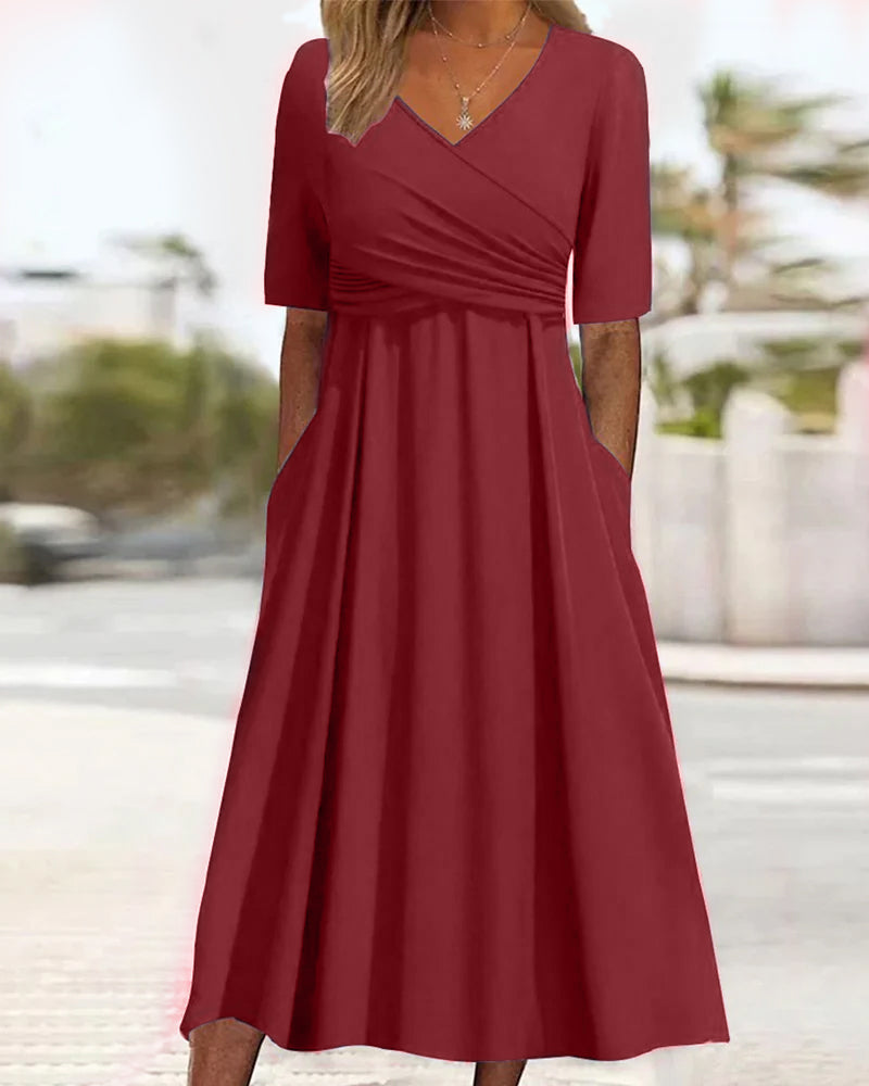 Variant image for Kobieta Elegancka Wysokiej Jakości Sukienka z Flattering Silhouette-17