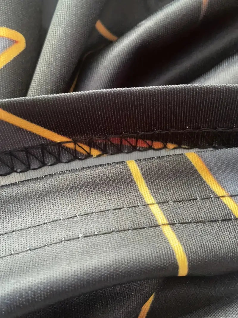 Męska Nowoczesna Bawełniana Koszula Casual z Krótkim Rękawem w Geometryczny Wzór