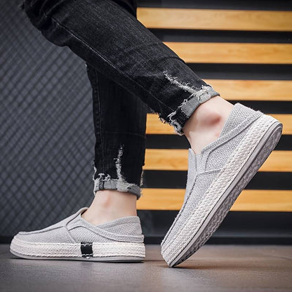 Męskie Stylowe Skórzane Loafersy z Antypoślizgową Podeszwą