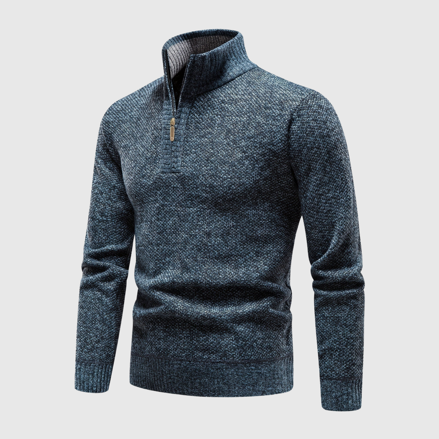 Męski Stylowy Sweter z Zamkiem z Wysokiej Jakości Materiałów z Oddychających Tkanin