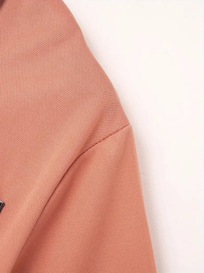 Męski Stylowy Bawełniany Golfshirt z Kraciastym Kołnierzem