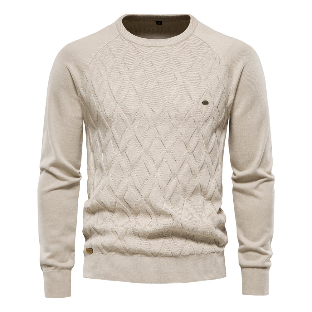 Variant image for Męski Elegancki Bawełniany Sweter z Okrągłym Dekoltem z Klasycznym Krojem-6