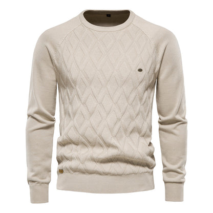 Variant image for Męski Elegancki Bawełniany Sweter z Okrągłym Dekoltem z Klasycznym Krojem-6