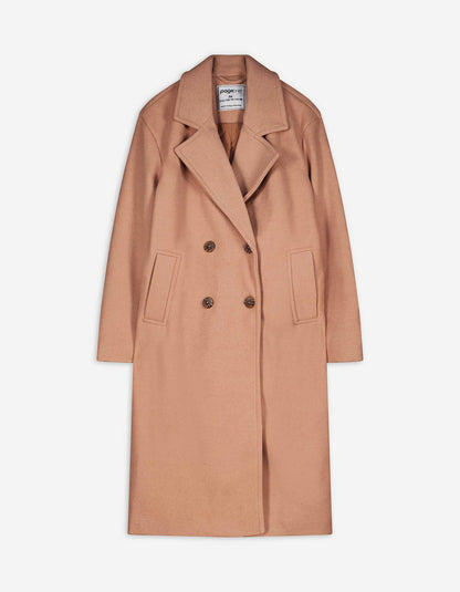 Damski Elegancki Wysokiej Jakości Trenchcoat z Podwójnymi Guzikami