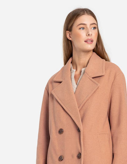Damski Elegancki Wysokiej Jakości Trenchcoat z Podwójnymi Guzikami