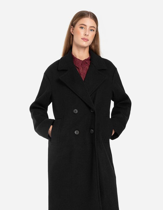Damski Elegancki Wysokiej Jakości Trenchcoat z Podwójnymi Guzikami