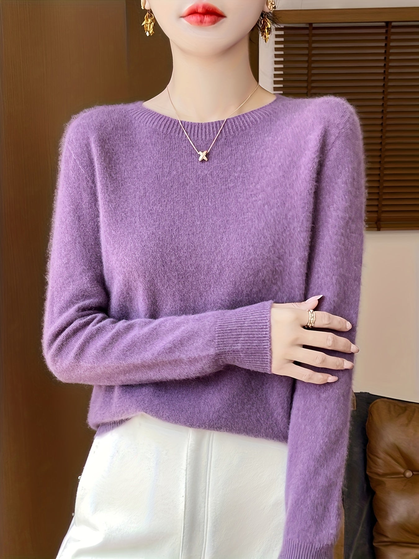 Wygodny Sweter Pulower Wełniany Damski | Idealne na zimę