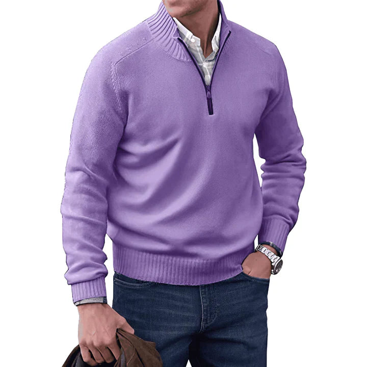 Variant image for Męski Elegancki Kaszmirowy Sweter z Ritsą z Optymalną Regulacją Wilgoci-25
