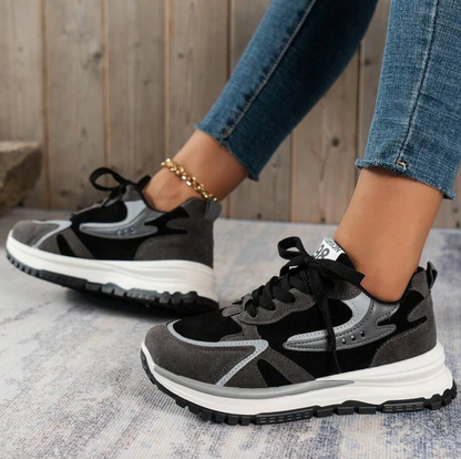 Kobiece Nowoczesne Lekkie Sneakersy Plateau z Wysokiej Jakości Materiałów