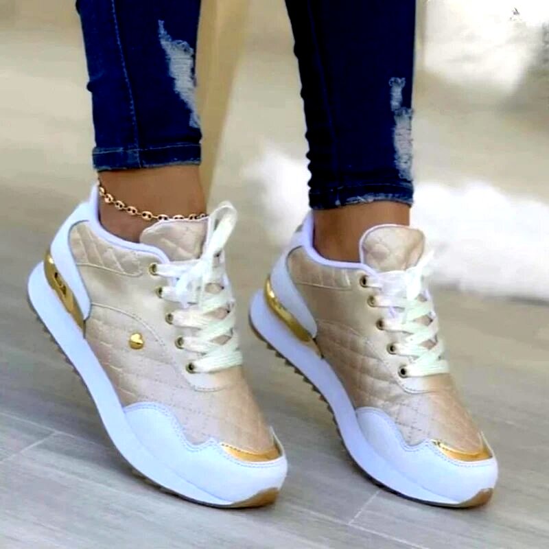 Variant image for Damskie Modne Syntetyczne Sneakersy z Wysoką Jakością i Komfotową Pasformą-17