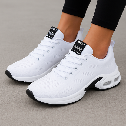 Damskie Buty Sportowe z Siateczkową Cholewką