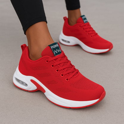 Damskie Buty Sportowe z Siateczkową Cholewką