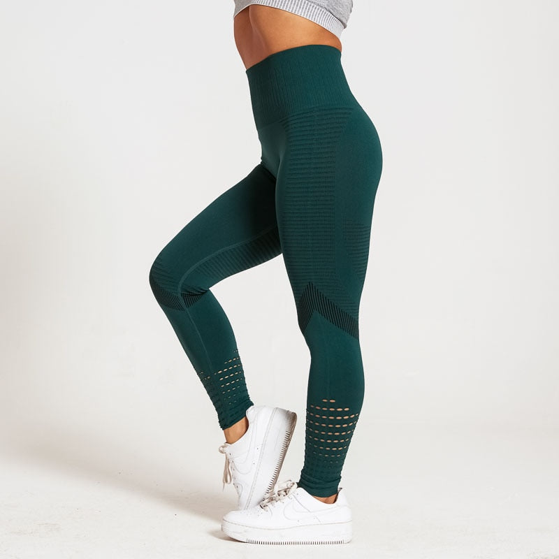 Damskie Leginsy Sportowe z Wysokim Stanem