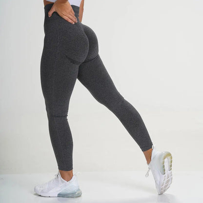 Damskie Legginsy Sportowe z Wysokim Stanem i Modelującym Efektem