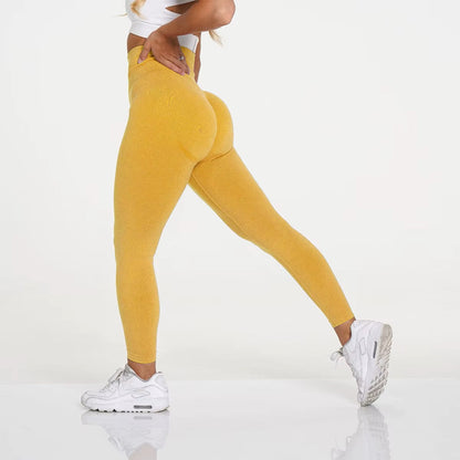 Damskie Legginsy Sportowe z Wysokim Stanem i Modelującym Efektem