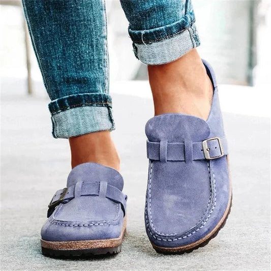 Damskie Loafersy z Ozdobną Klamrą
