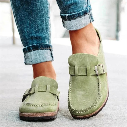 Damskie Loafersy z Ozdobną Klamrą