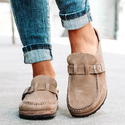 Damskie Loafersy z Ozdobną Klamrą