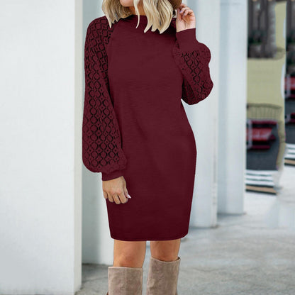 Damski Stylowy Sweter Akrylowy z Pufowymi Rękawami