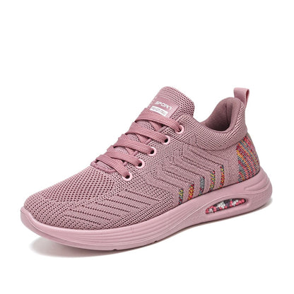 Kobiece Eleganckie Tekstylne Sneakersy z Wyściółką i Amortyzującą Podeszwą