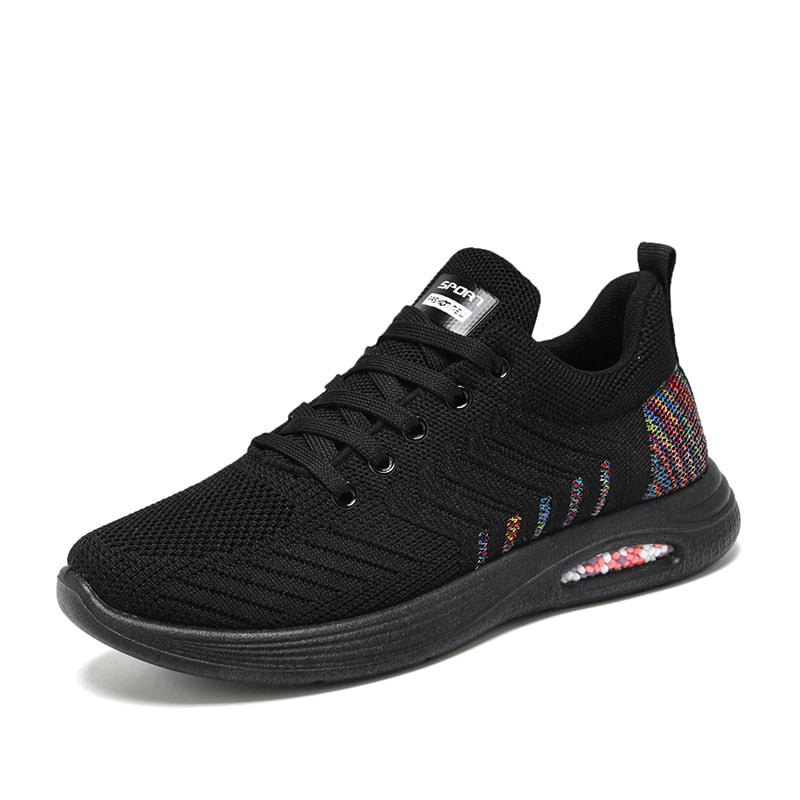 Kobiece Eleganckie Tekstylne Sneakersy z Wyściółką i Amortyzującą Podeszwą
