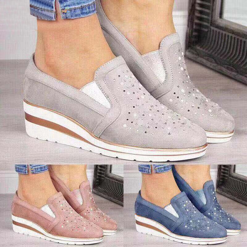 Damskie Sneakersy z Siatkową Cholewką i Gumową Podeszwą