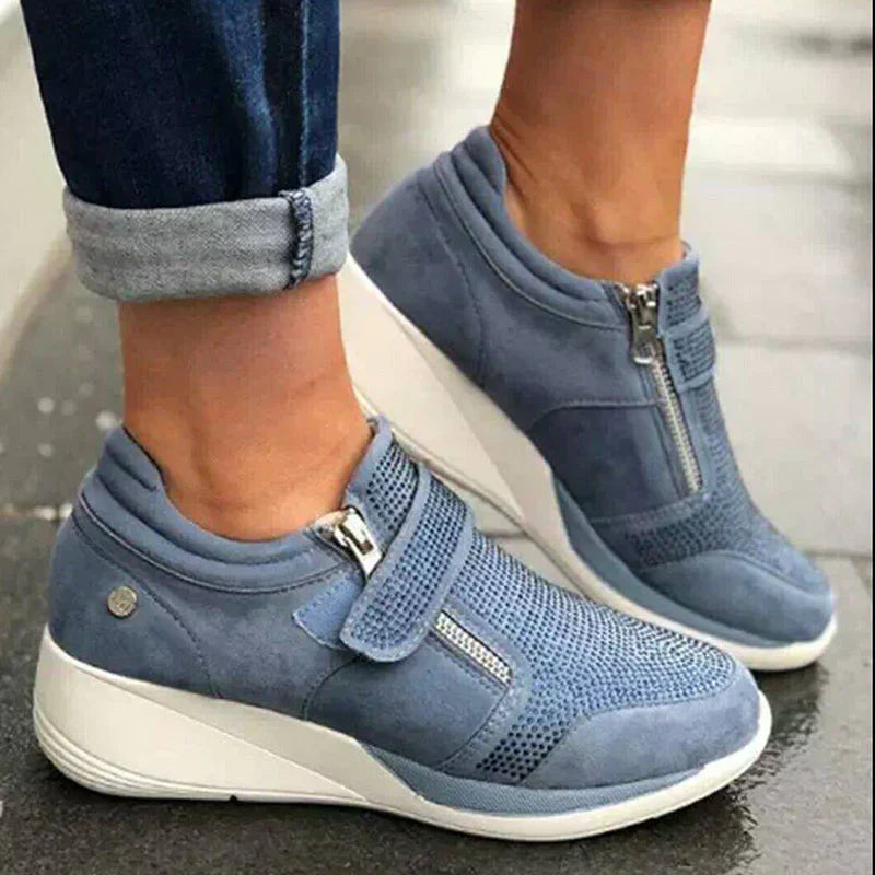 Variant image for Damskie Stylowe Orthopedyczne Sneakersy z Amortyzującą Podeszwą i Zapięciem na Zamek Błyskawiczny-10