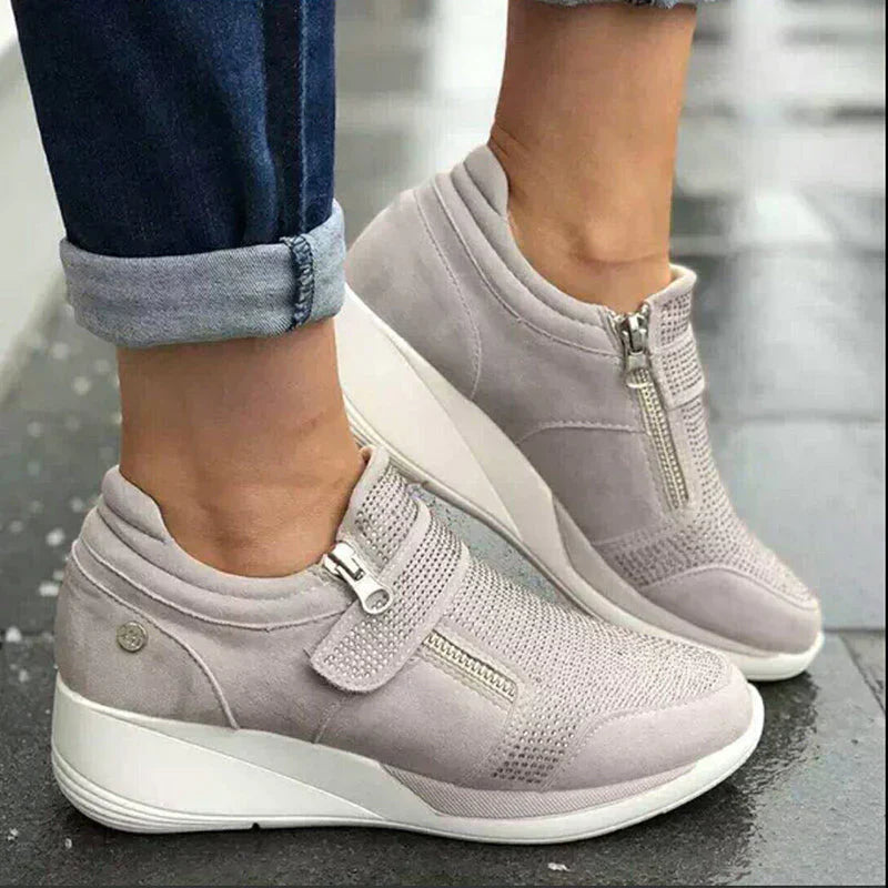 Variant image for Damskie Stylowe Orthopedyczne Sneakersy z Amortyzującą Podeszwą i Zapięciem na Zamek Błyskawiczny-19