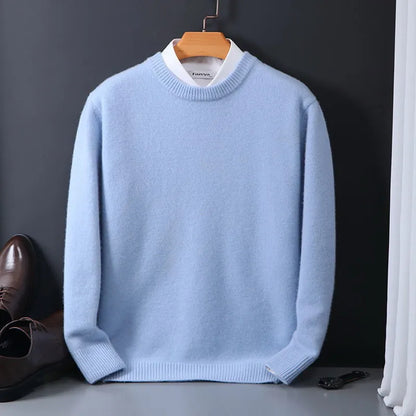 Męski Elegancki Kaszmirowy Sweter z Wysokiej Jakości z Uniwersalnym Krojem