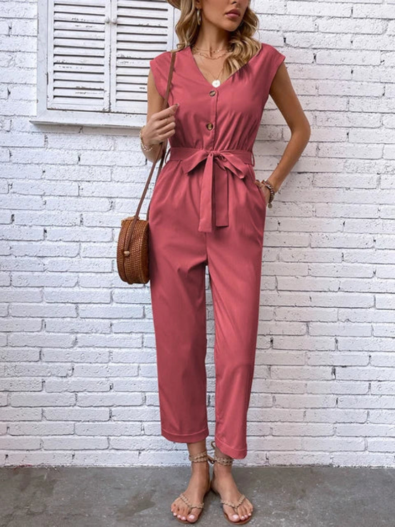 Kobiety Elegancki Wysokiej Jakości Jumpsuit Sportowy z Praktycznymi Detailami