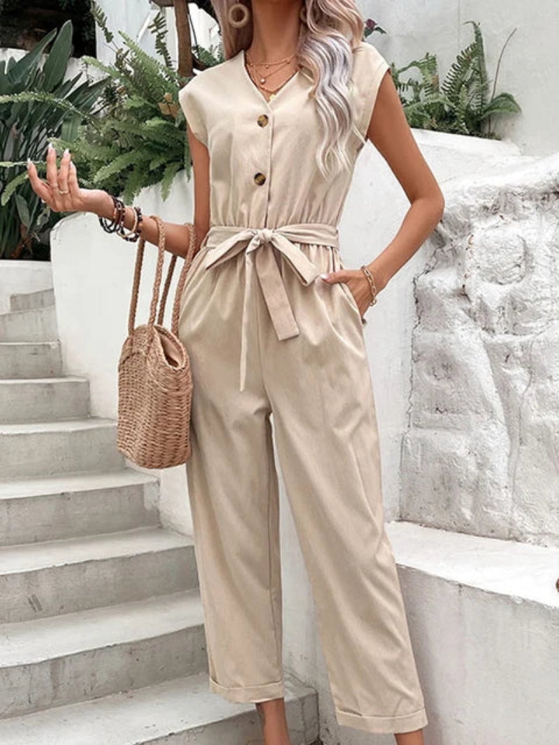 Kobiety Elegancki Wysokiej Jakości Jumpsuit Sportowy z Praktycznymi Detailami